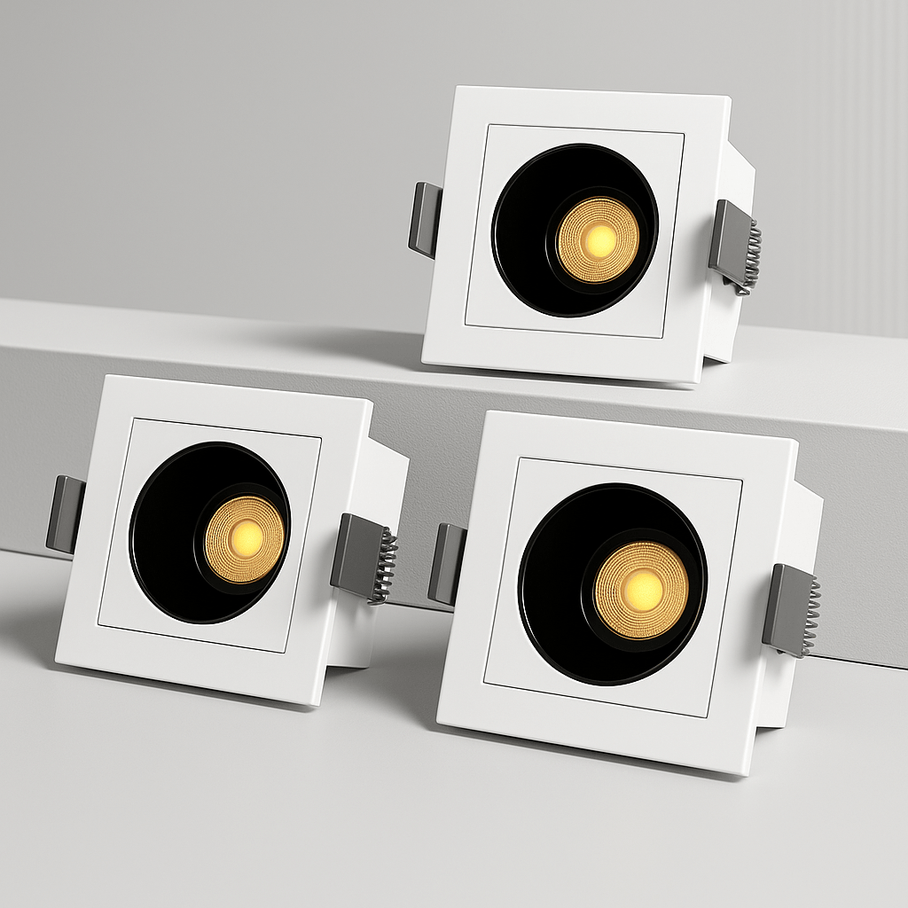Civor downlight from Residence Supply, round LED ceiling light with sleek white trim, installed in a modern ceiling.