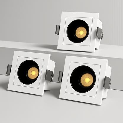 Civor downlight from Residence Supply, round LED ceiling light with sleek white trim, installed in a modern ceiling.