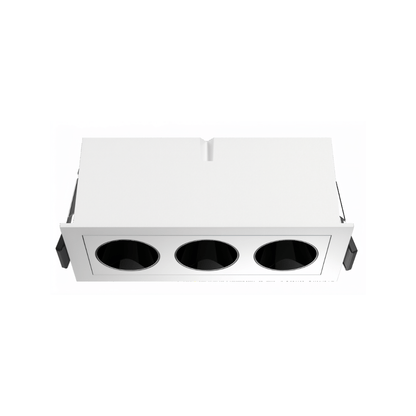 Residence Supply Civor Downlight installed on ceiling, modern LED recessed lighting fixture for home or office lighting.
