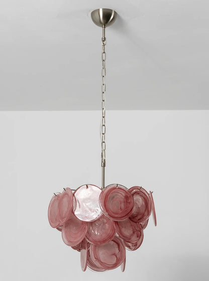 Retro Glass Disc Chandelier