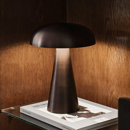Residence Supply Como Table Lamp with white fabric shade and sleek ceramic base, ideal for bedroom or living room decor.