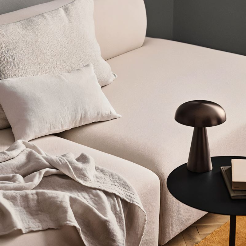Residence Supply Como Table Lamp with a sleek, modern design and fabric shade, perfect for bedside or living room lighting.