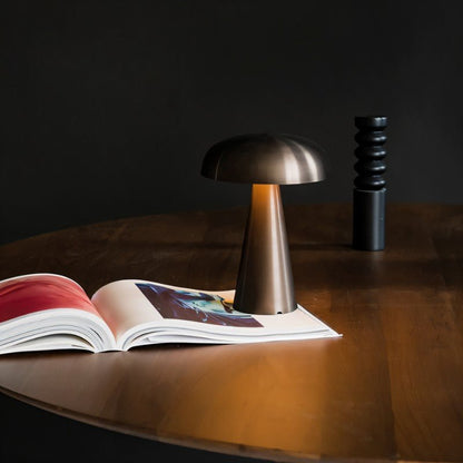 Residence Supply Como table lamp with a textured ceramic base and fabric shade, ideal for modern living room or bedside decor.