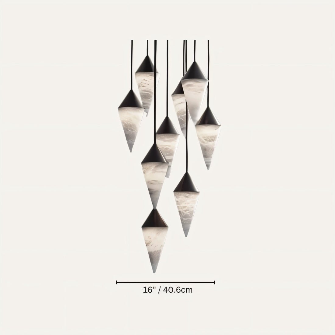 Conus Alabaster Chandelier - Nuvé