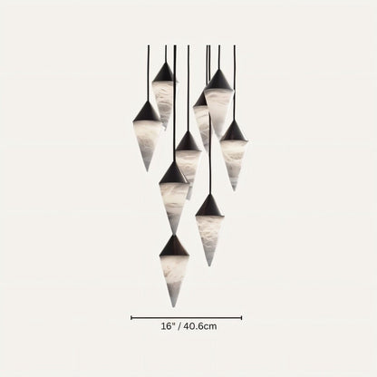 Conus Alabaster Chandelier - Nuvé