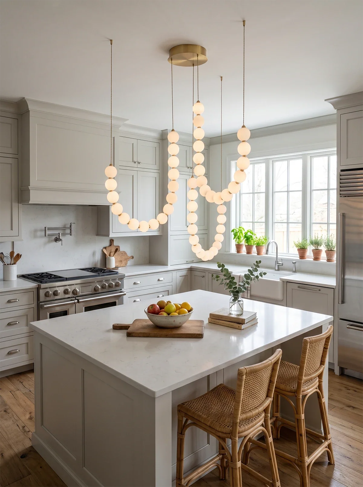 Coralie Draped Pearl Chandelier