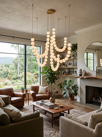 Coralie Draped Pearl Chandelier