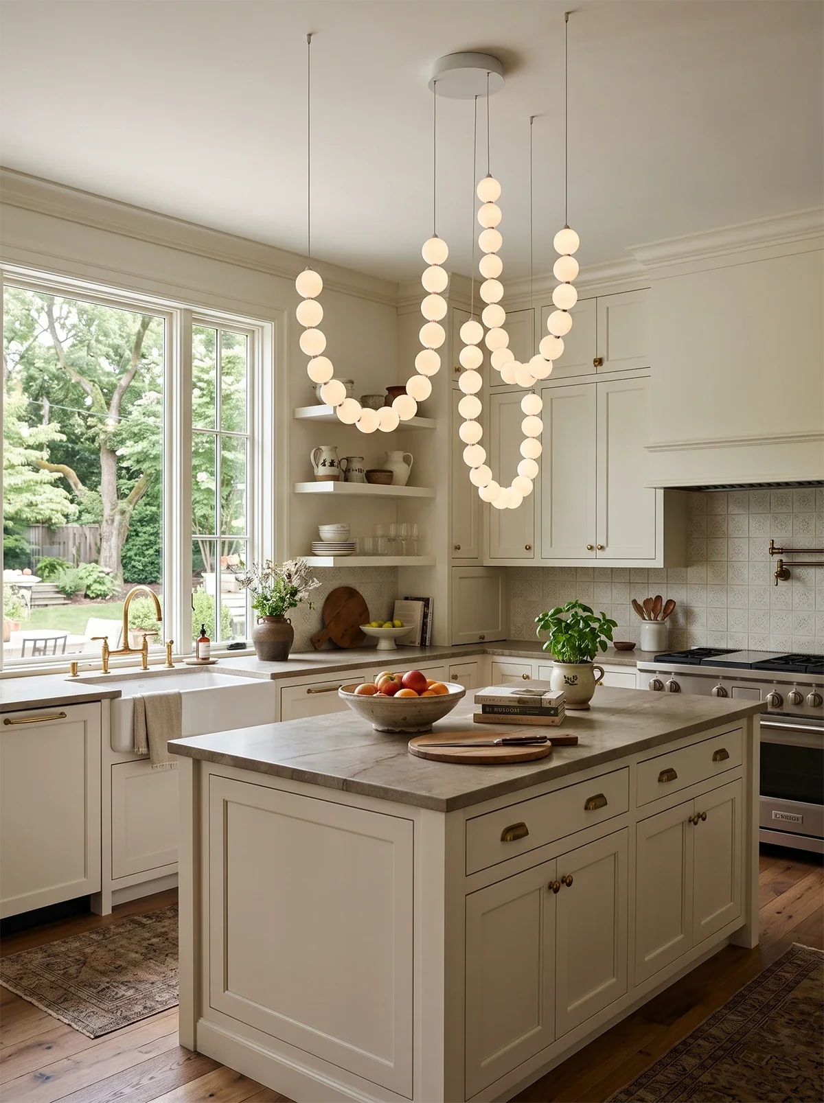 Coralie Draped Pearl Chandelier