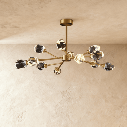 Elegant crystal chandelier from Residence Supply featuring sparkling hanging crystals and intricate metal frame design.