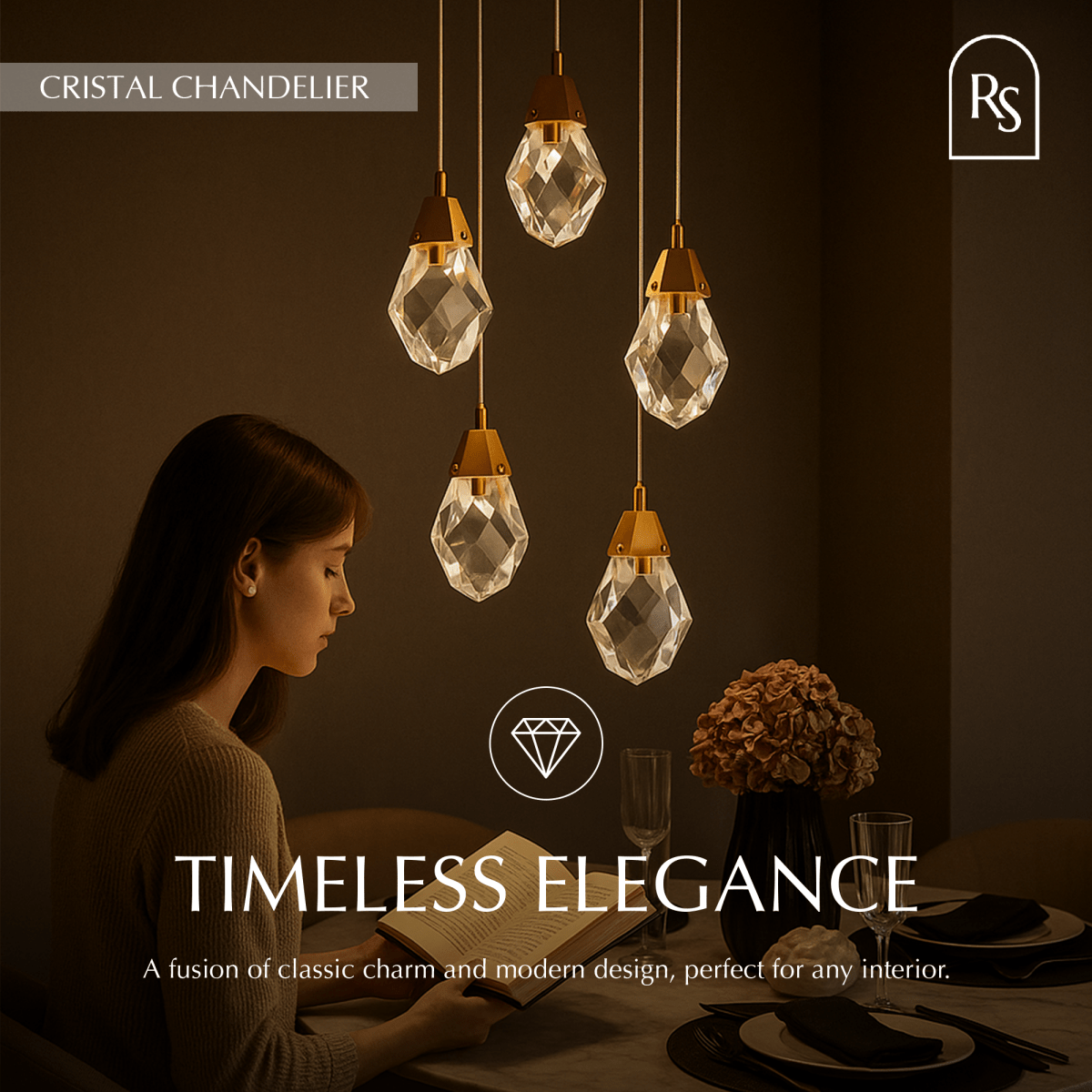 Cristal Chandelier - Nuvé