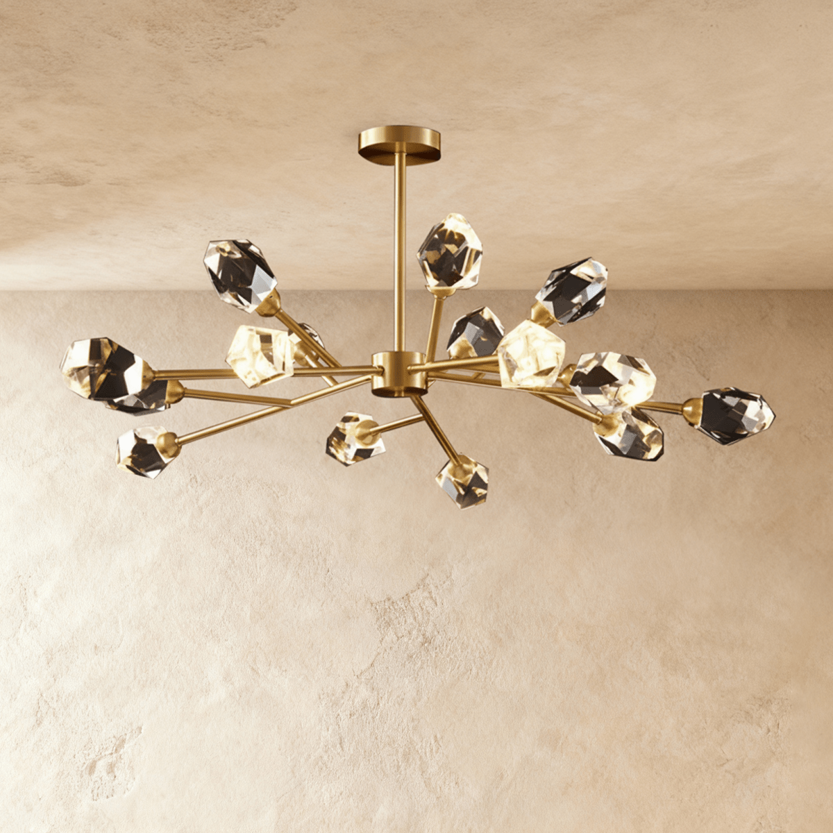 Elegant crystal chandelier by Residence Supply featuring sparkling crystal drops and intricate metalwork for luxurious lighting.