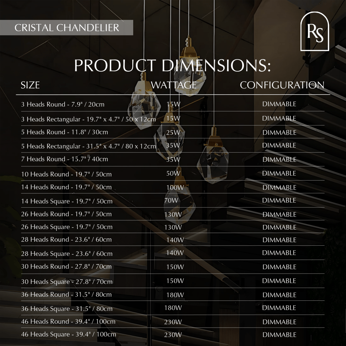 Cristal Chandelier - Nuvé