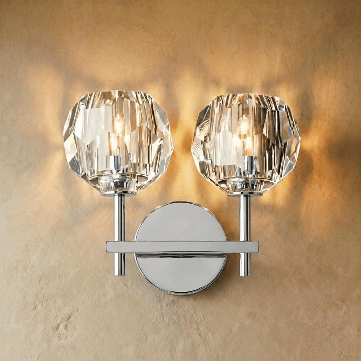 Cristo wall lamp by Residence Supply featuring a modern design with a sleek metal frame and a glass shade for ambient lighting.