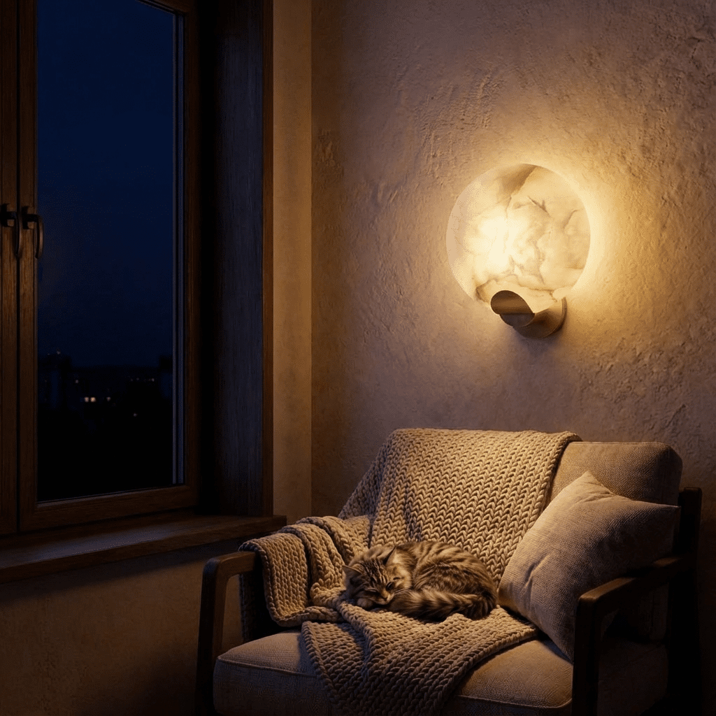 Cruim Alabaster Wall Sconce - Nuvé