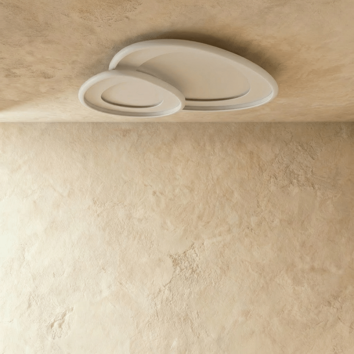Residence Supply Cruz Ceiling Light fixture with sleek modern design, featuring a round white shade and metal accents.