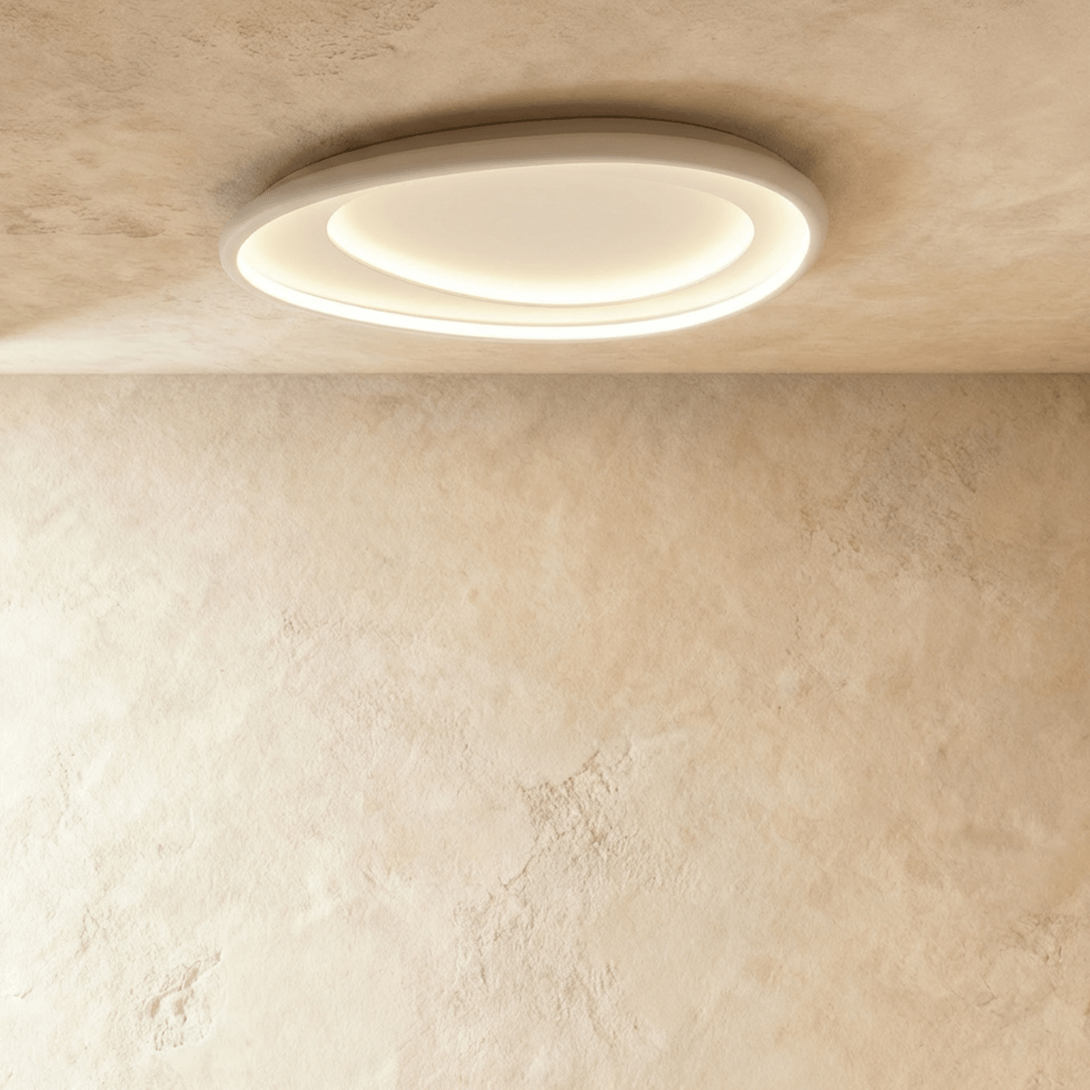 Modern Cruz ceiling light by Residence Supply featuring a sleek metal frame and frosted glass shade for ambient lighting.