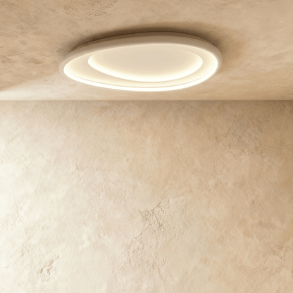 Modern Cruz ceiling light by Residence Supply featuring a sleek metal frame and frosted glass shade for ambient lighting.