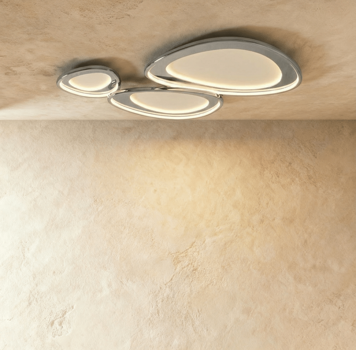 Modern Cruz ceiling light fixture by Residence Supply with sleek design and brushed metal finish, suitable for contemporary interiors.