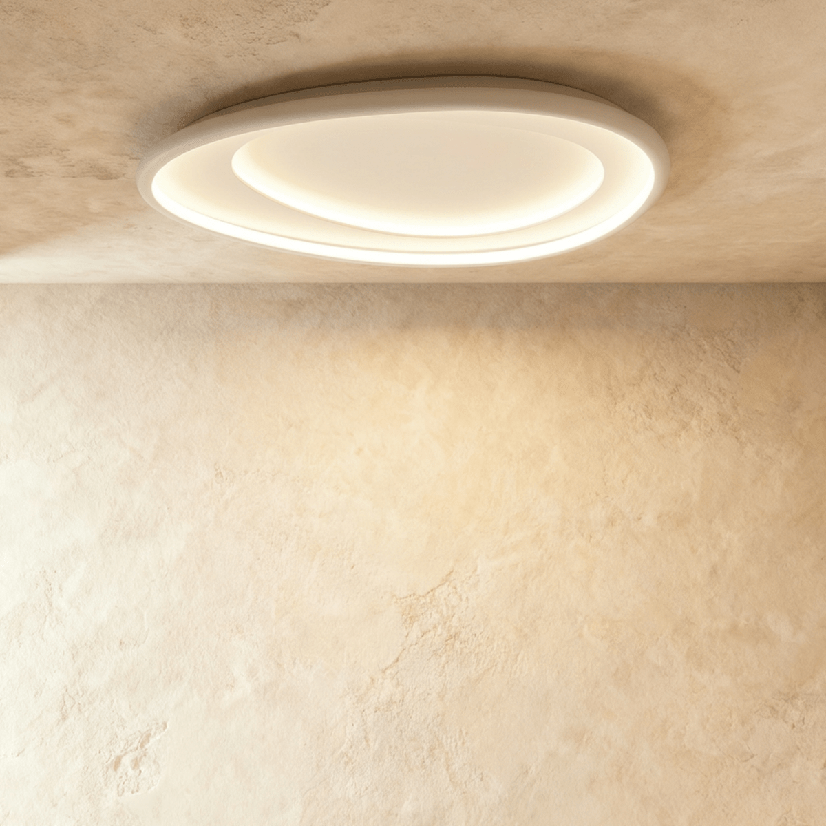 Residence Supply Cruz ceiling light fixture with a sleek modern design and metal finish, shown hanging from the ceiling.