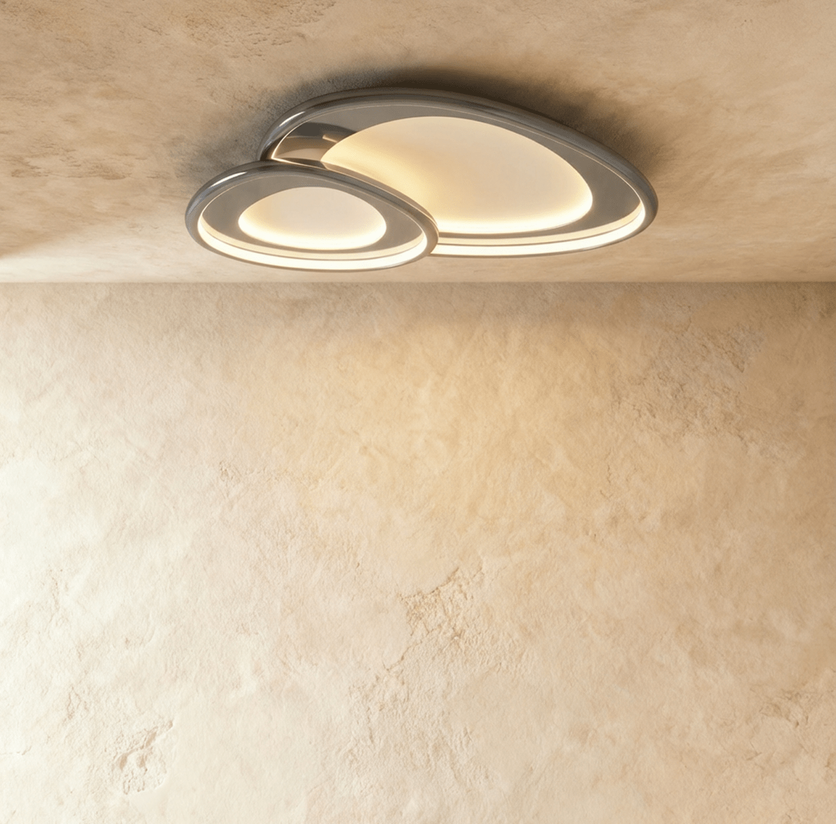 Residence Supply Cruz ceiling light fixture with modern design and metal finish, ceiling-mounted illumination for indoor spaces.
