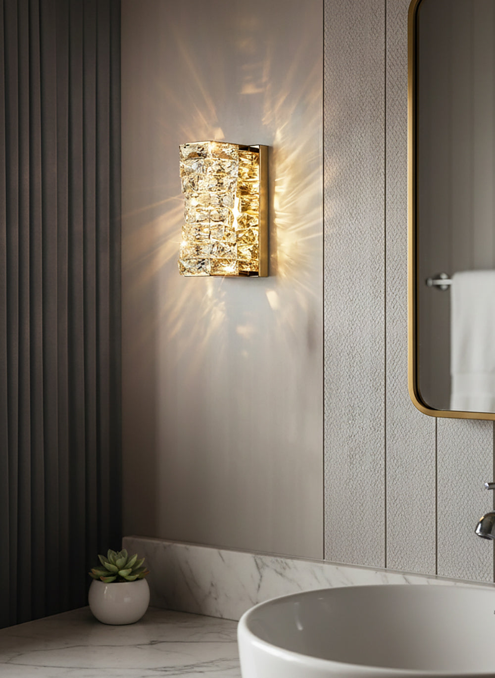 Crystal Laminated Wall Light - Nuvé