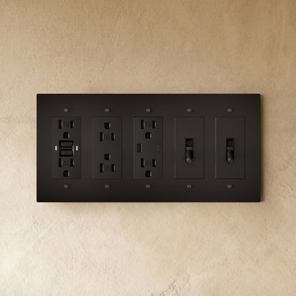 Custom brass light switch by Residence Supply, showing a sleek, polished brass switch with build-your-own design and mounting hardware.