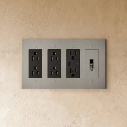 Custom brass light switch from Residence Supply, featuring a sleek, handcrafted design and premium brass finish.
