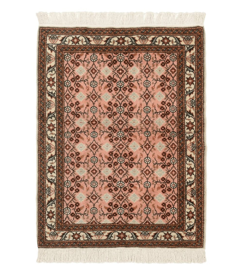 Turkish Sivas Rug 3x4, Pink, Handmade, Wool, Vintage