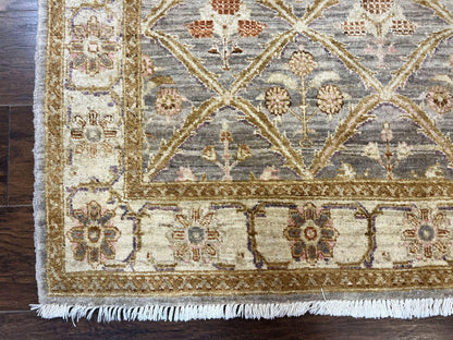 Pakistani Peshawar Rug 3.6 x 5, Safavieh Wool Handmade Hand Knotted Vintage Rug, Panel Design Oriental Carpet, Pair C - Nuvé