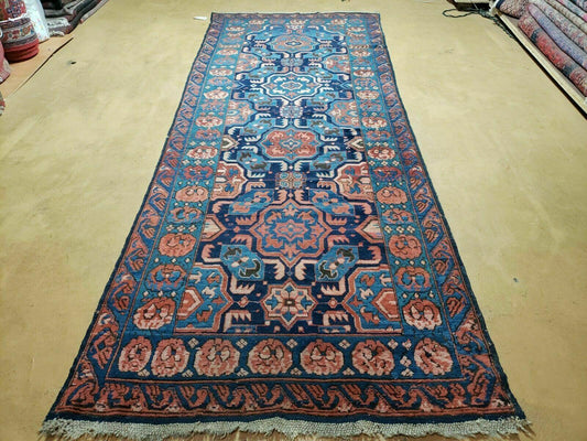 3'10" X 10' Antique Caucasian Seychor Rug Hand Made Wool Carpet Organic Dye Nice - Nuvé