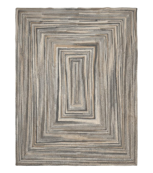 Large American Braided Rug 10x13, Multicolor, Vintage Braided Carpet, Rare Size