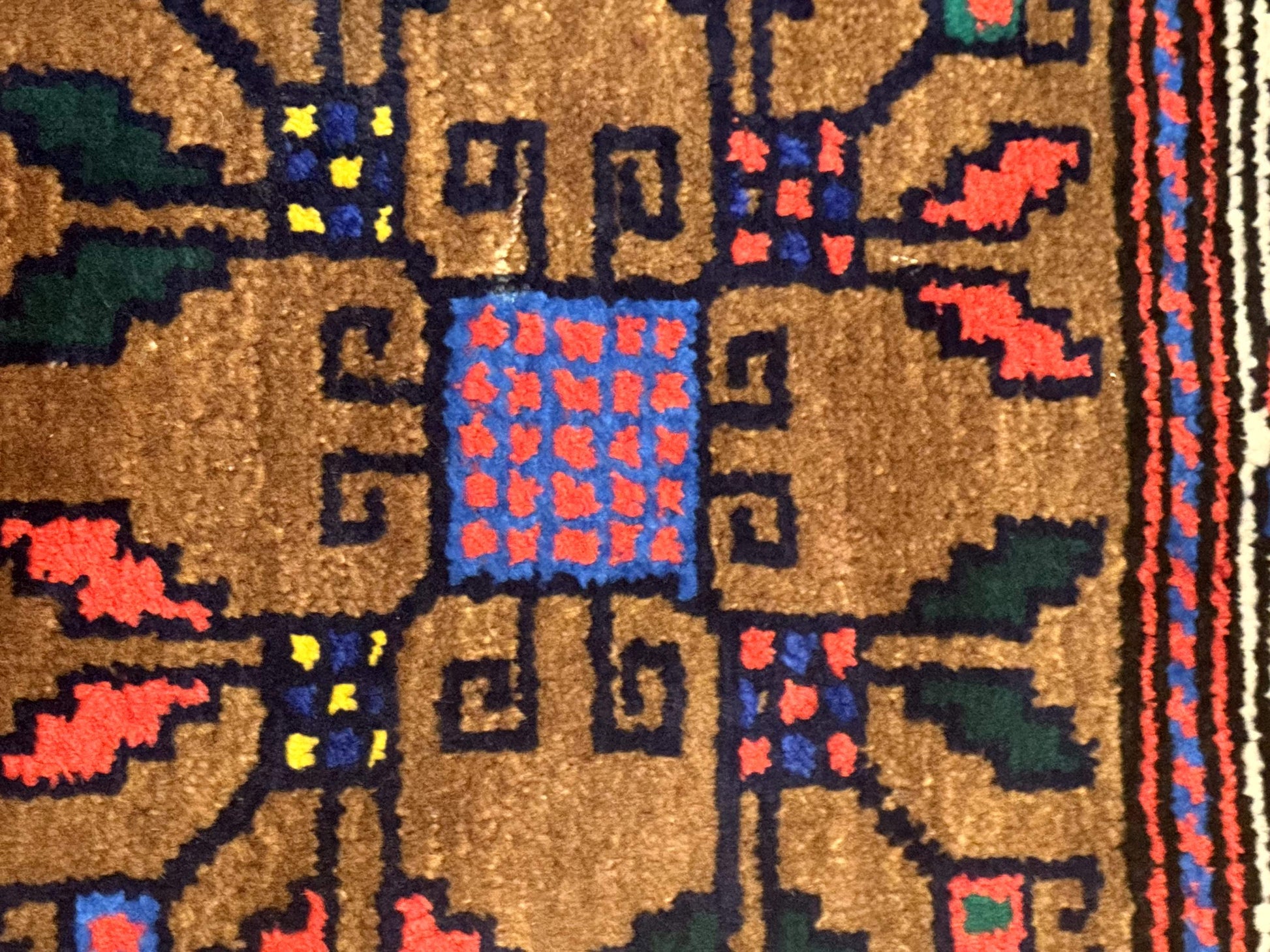 Small Persian Baluchi Rug, Tribal Rug, Brown, Multicolor - Nuvé