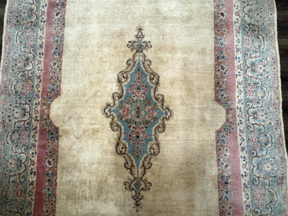 Persian Kerman Rug 6x9, Pastel Colors, Semi Open Field - Nuvé