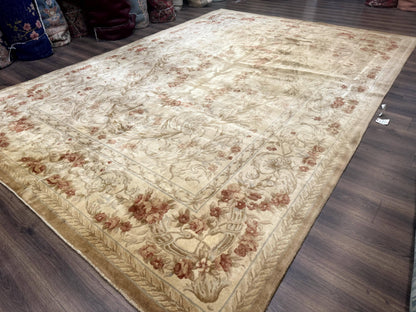 Chinese Aubusson Wool Rug 10x14, European Design, Thick Wool Pile - Nuvé