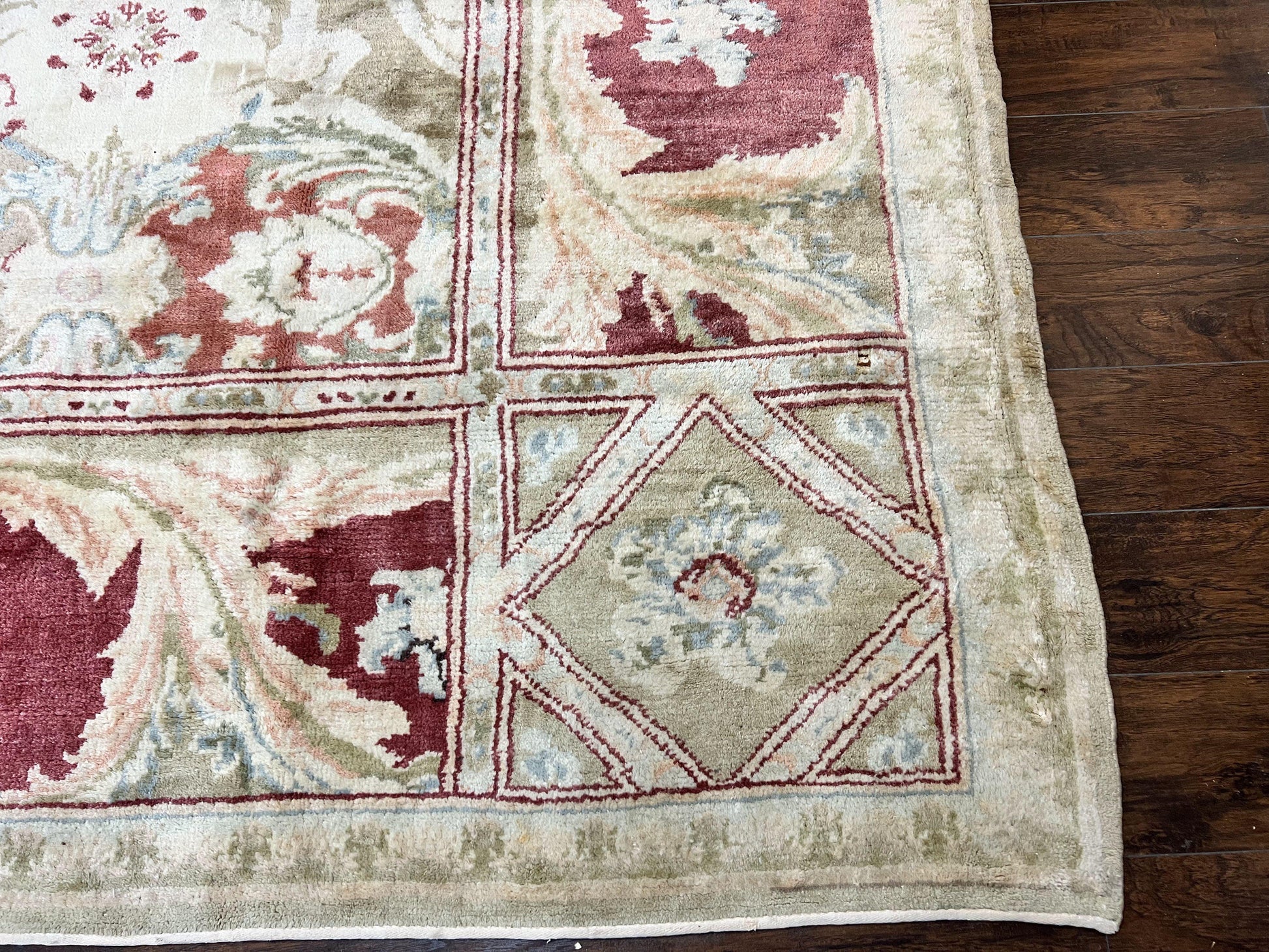 Large Egyptian Oushak Rug 12x21, Wool Handmade Vintage Carpet, Allover Pattern, Oversized 12 x 21 ft Traditional Rug - Nuvé