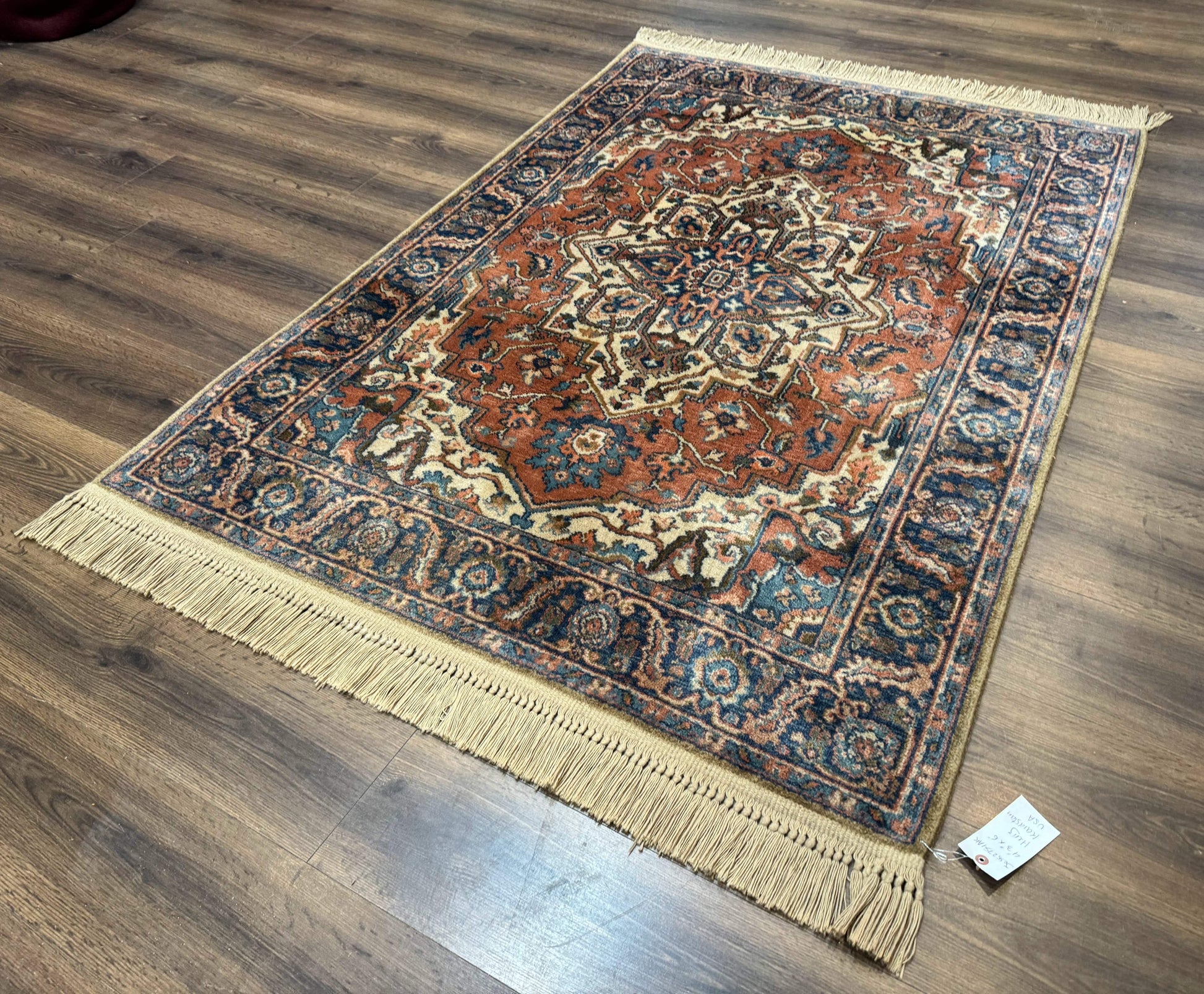 Karastan Rug 4x6, Vintage Karastan #744 Antique Serapi Pattern, Wool Pile, Original 700 Series Karastan Carpet - Nuvé