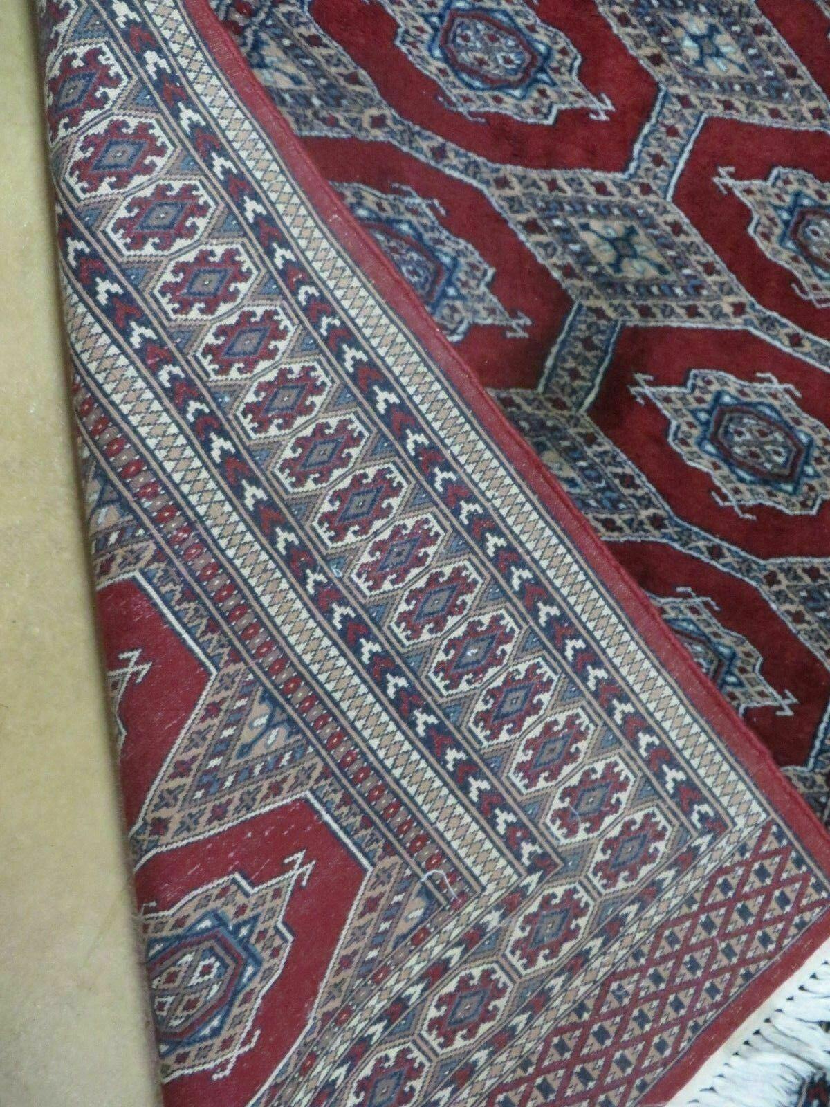 4' X 6' Vintage Handmade Pakistan Turkoman Bokhara Fine Woven Wool Rug Nice - Nuvé