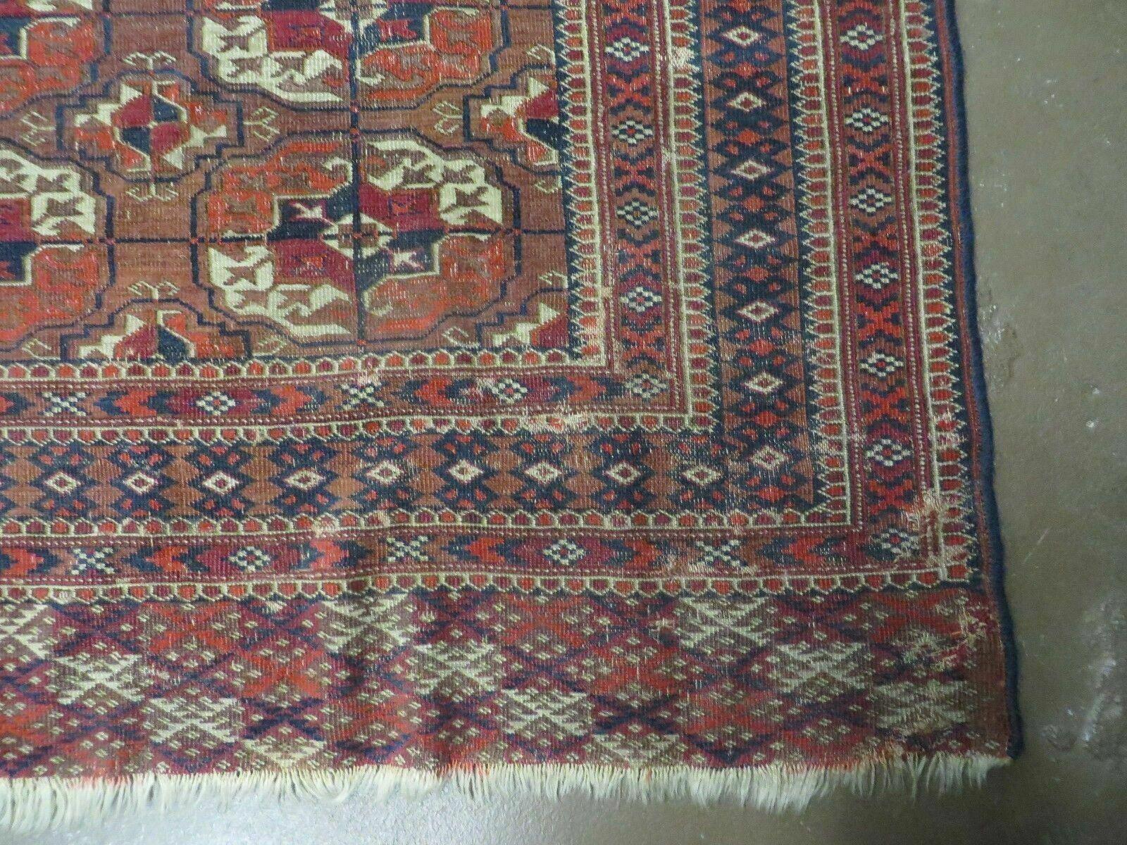 6' X 10' Antique Handmade Bokhara Turkoman Yamud Wool Rug Carpet NICE # 61 - Nuvé