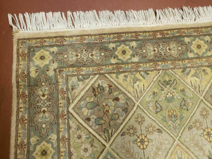 2' 7" X 9' Vintage Handmade India Floral Oriental Wool Runner Rug Hand Knotted - Nuvé