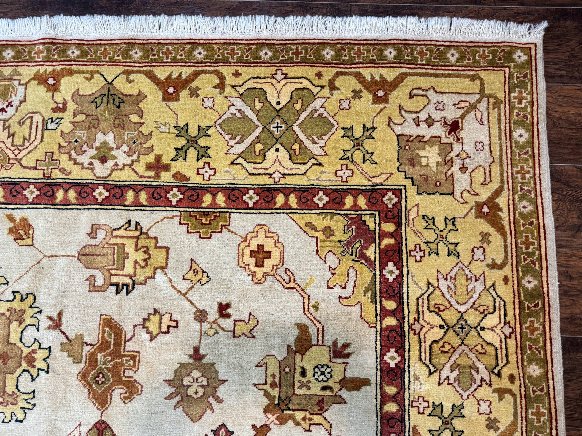 Turkish Oushak Rug 9x12, Oat Color, Wool Carpet - Nuvé