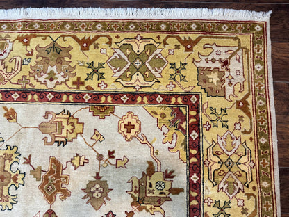 Turkish Oushak Rug 9x12, Oat Color, Wool Carpet - Nuvé