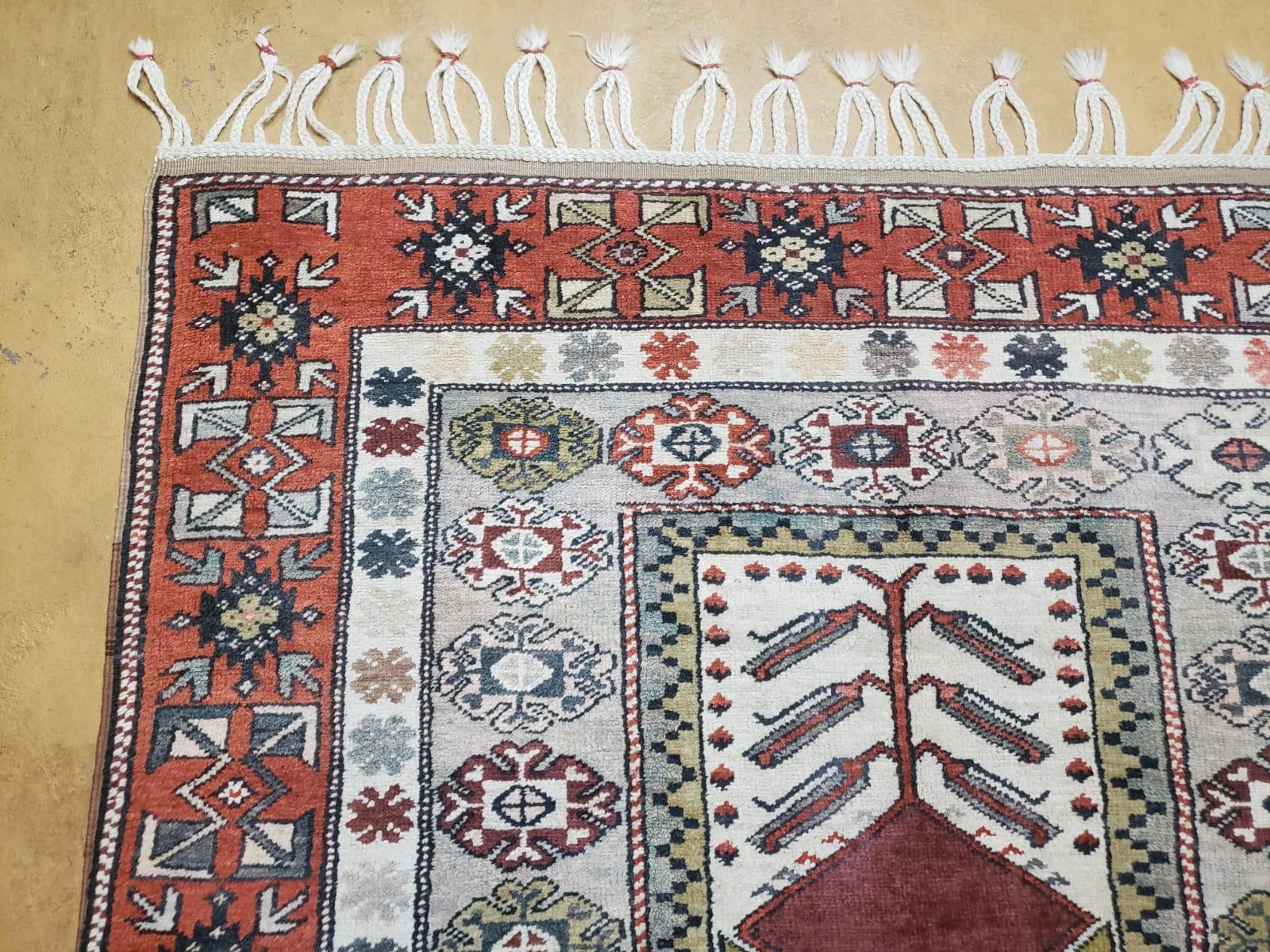 4x8 Turkish Rug - Turkish Oriental Carpet - Tribal Rug - Talesh Rug - Hand Knotted Wool Area Rug 4' 4" x 7' 6" Bedroom Rug Vintage - Nuvé