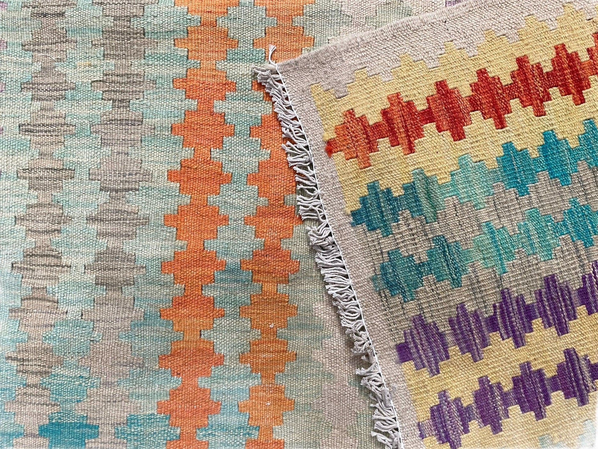 Colorful Kilim Rug 6x8 Multicolor Turkish Kilim Rug 6 x 8 Flat Weave Kilim Playful Anatolian Kilim Wool Kilim New Rug - Nuvé