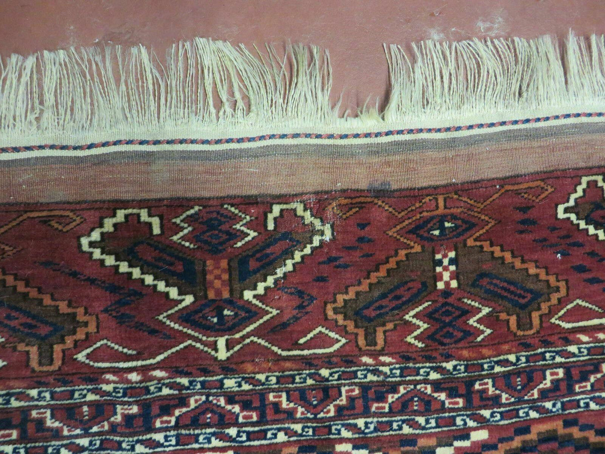 4' X 8' Antique Handmade Russian Bokhara Turkoman Yamud Wool Rug Carpet Nice