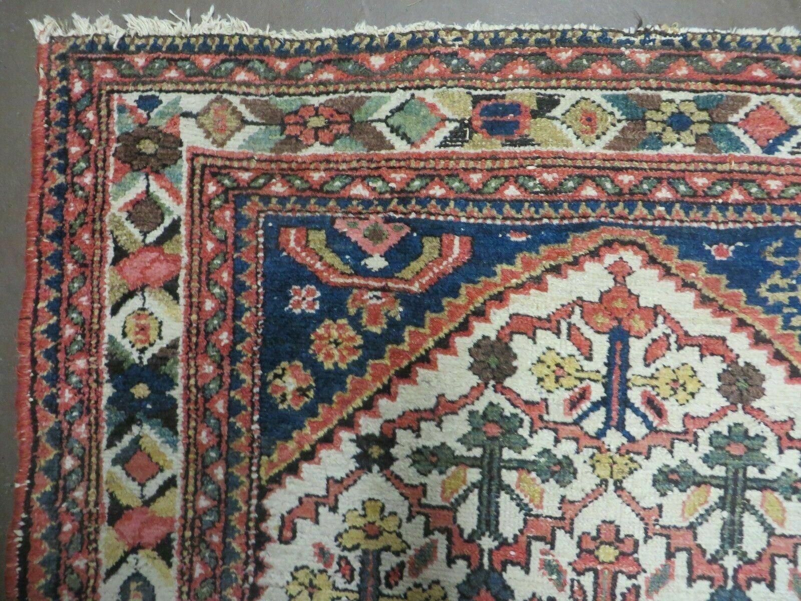 3' 3"X 10' Antique Handmade Caucasian Shirvan Wool Runner Rug Nice - Nuvé
