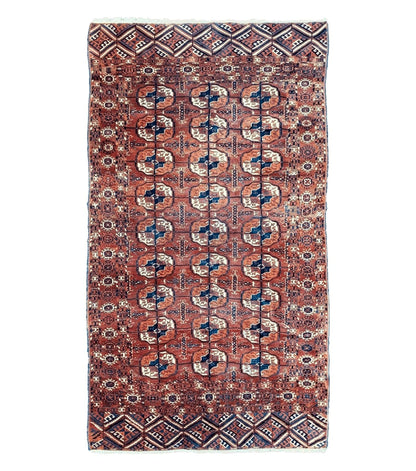 4x7 Antique Yamud Rug Russian Rug Turkoman Rug Fine Weave Rug