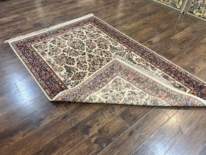 Karastan Rug 5.9 x 9, Ivory Sarouk #760, Wool Vintage Original Collection 700 Series - Nuvé