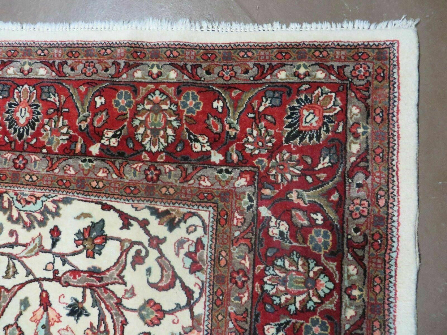7' X 10' Vintage Handmade India Floral Oriental Wool Rug Hand knotted Carpet - Nuvé