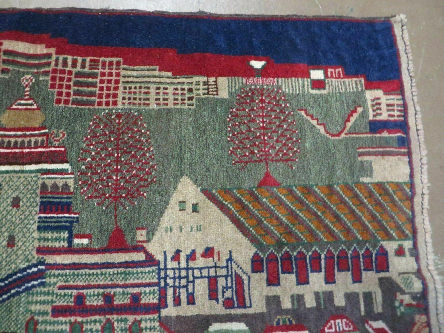 3' X 5' New Vintage Handmade Afghan Balouch Tribal Wool Pictorial Rug # 302 - Nuvé