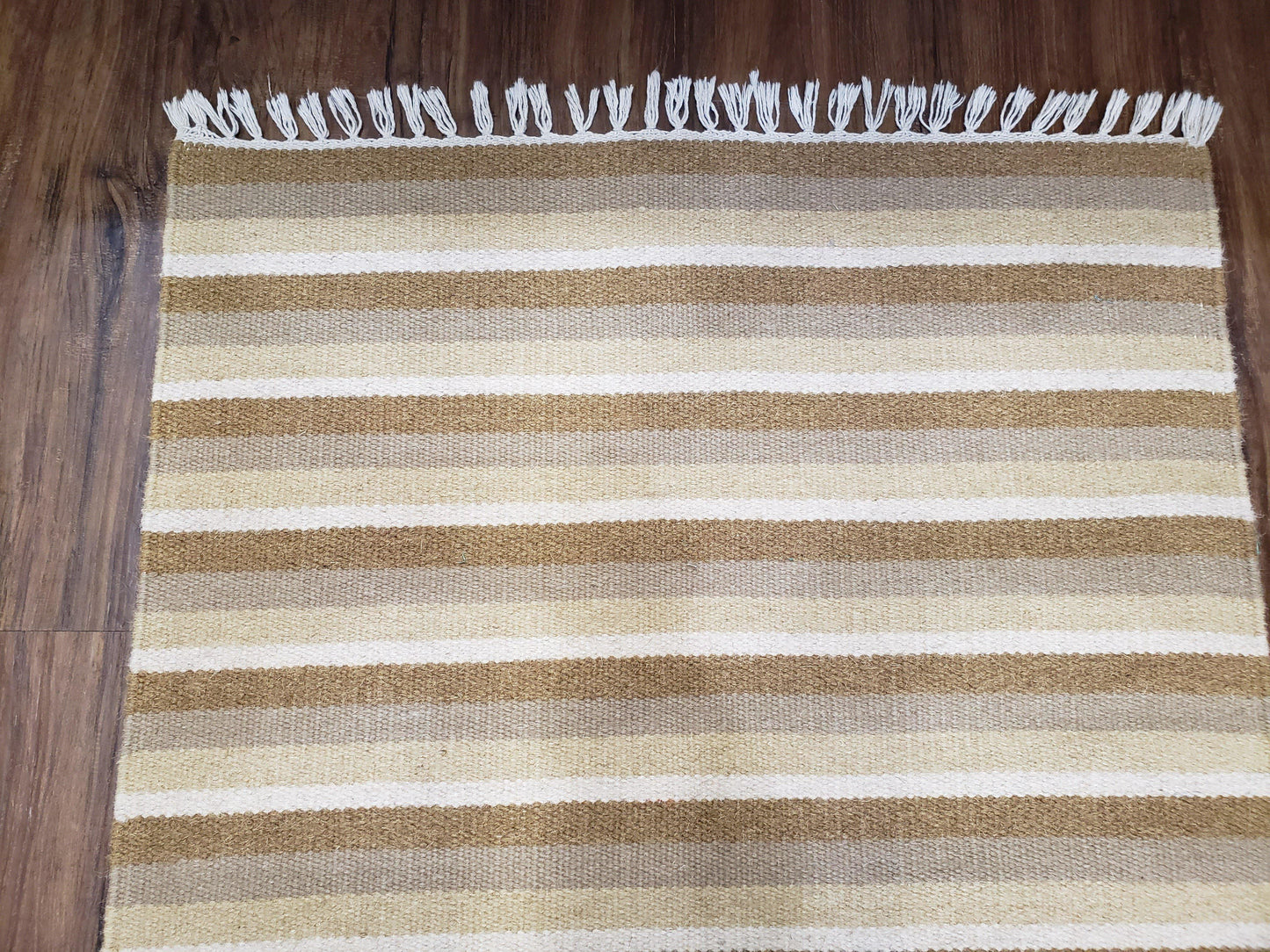 Striped Runner Rug, Flatweave Runner Rug, Hallway Runner, 15 ft Carpet Runner for Hall, Earth Tone Colors, Handmade Hand Woven Farmhouse Rug - Nuvé